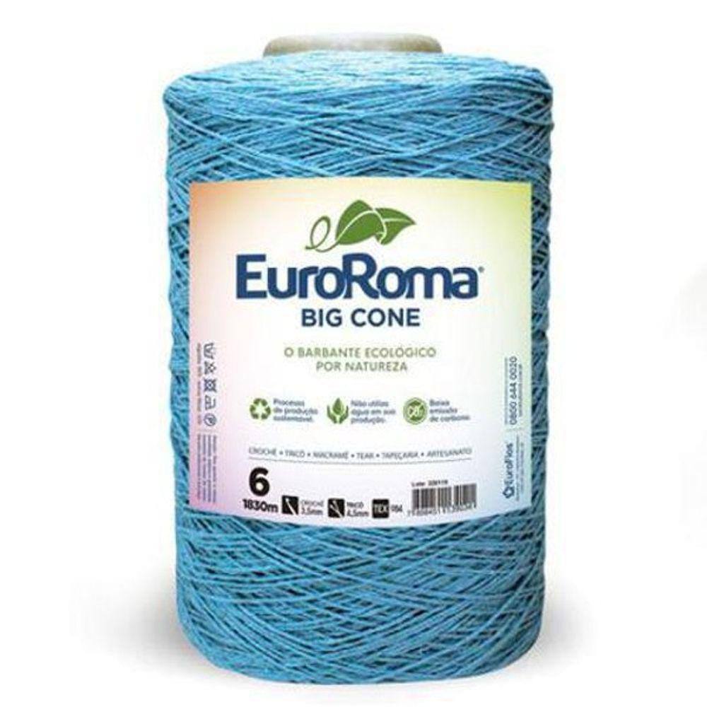 Barbante Euroroma Colorido 1,8Kg N6  Azul Bebê