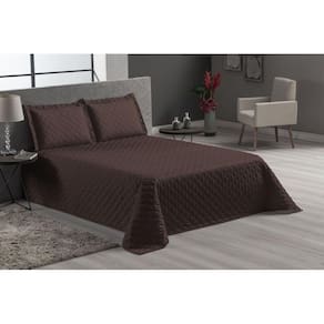 Jogo De Cama Cor Marrom 4 Peças Luxo Casal Padrão Veneza