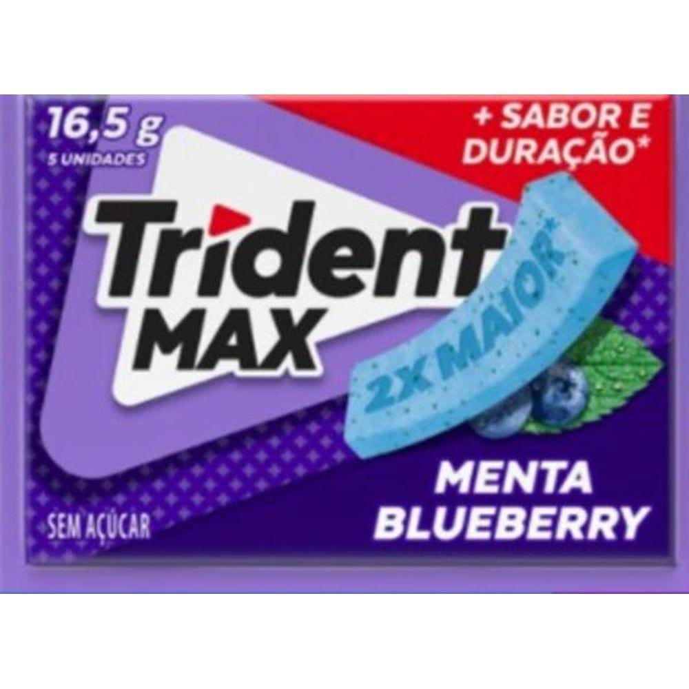 Chiclete Trident Max Menta Blueberry 16,5 gramas