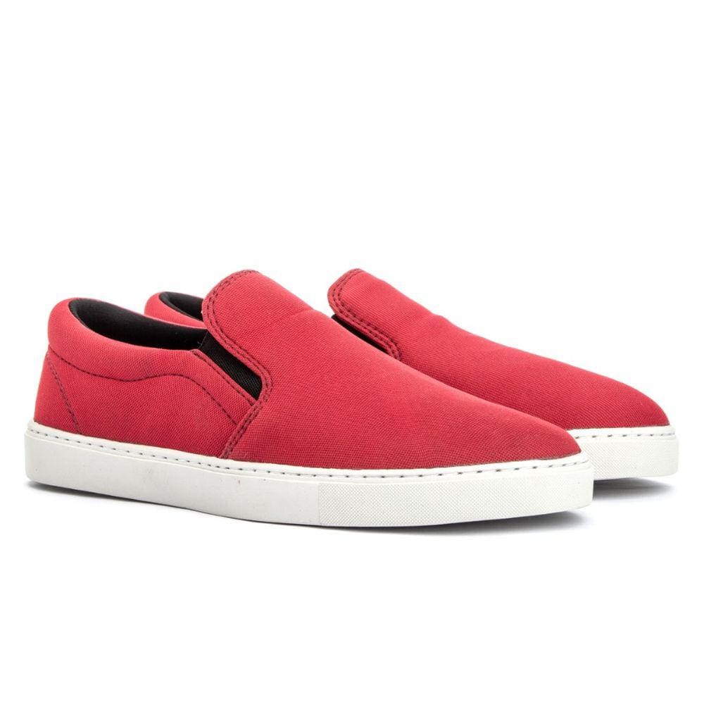 Tênis Slip On Iate Macio e Confortável Masculino - Vermelho