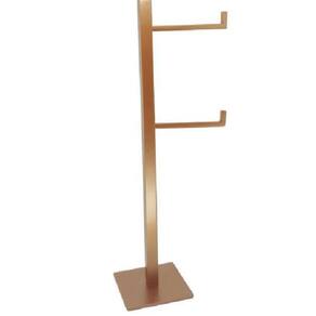 Papeleira Quadrada De Chão Rose Cobre Com Reserva Inox 304