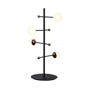 Abajur 28cmx52cm 4x3w 3000k 600lm Fuxico Bella Iluminação Dourado/Preto/Branco