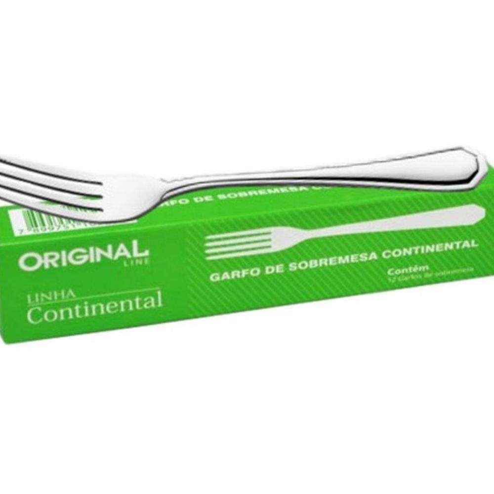 Garfo De Sobremesa Continental Kit Com 12 Und