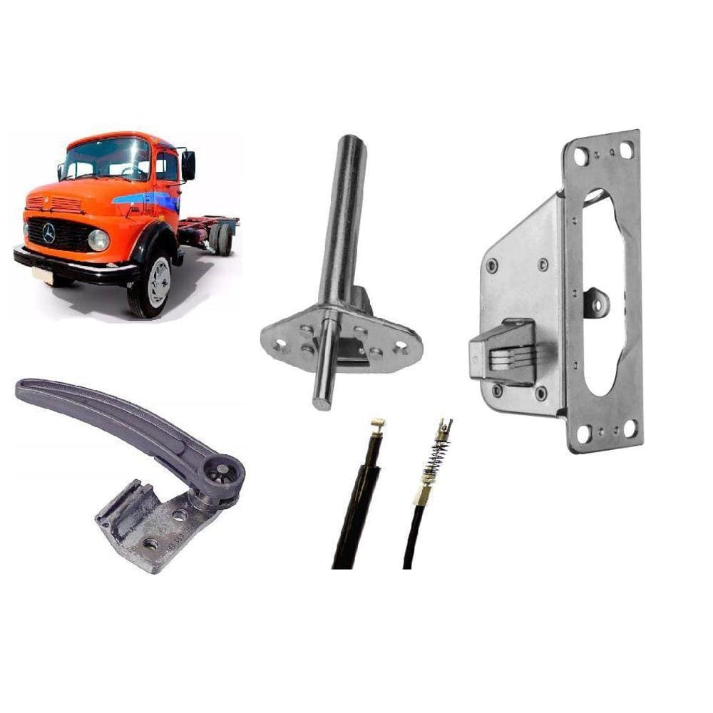 Fechadura Capô Superior + Inferior Mb 1113 1313 Com Cabo Ala