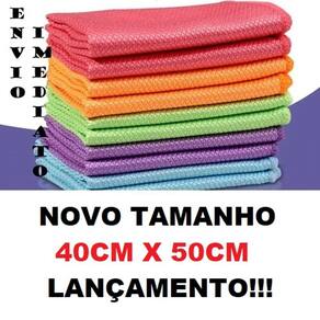KIT Pano De Prato Escamas Microfibra 40x50cm ESPELHO COM 5
