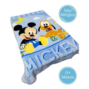 Cobertor Infantil Raschel Disney Bebê Jolitex Mickey E Pluto