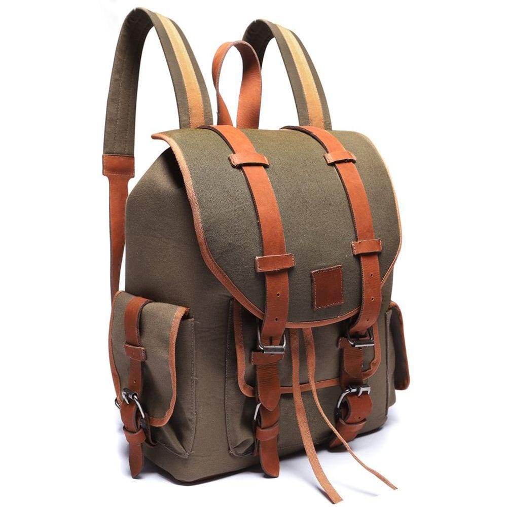 Mochila De Lona Verde Compreshoes