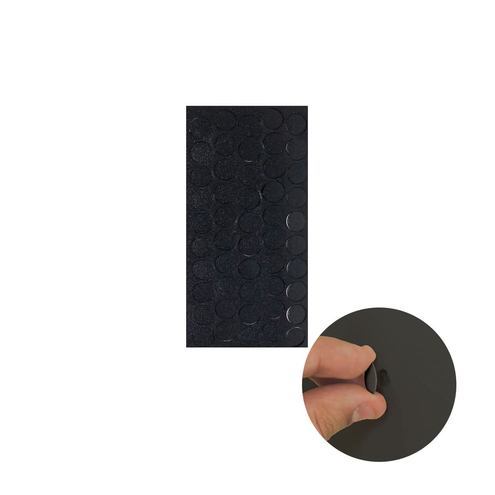 Tapa Furo Adesivo Preto Tx 13 mm Cartela com 50 Unidades