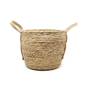 Cesto de Seagrass Cor Natural 24,5x31x33 cm - D`Rossi
