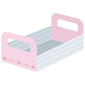 Cesta de Papel Páscoa Candy Rosa 19cm x 13cm x 5cm