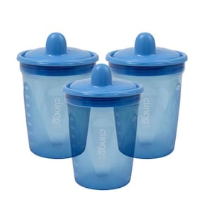 Conjunto Copo de Transição - Coleção Colors - 3 Unidades - Azul - Clingo