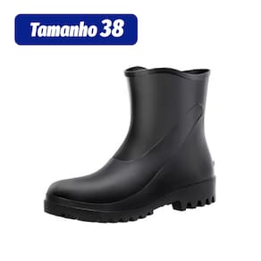 Bota Borracha Cano Extra Curto Preta - BRACOL (82BPE600EXP36) TAMANHO 38