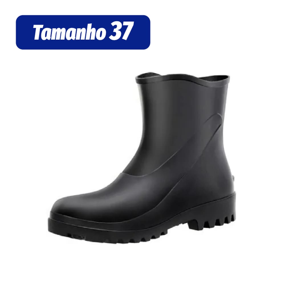 Bota Borracha Cano Extra Curto Preta - BRACOL (82BPE600EXP36) TAMANHO 37