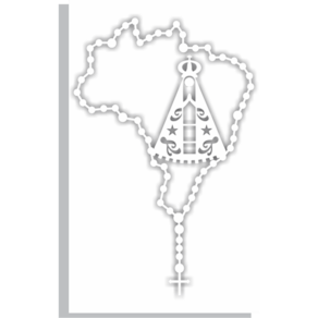 Adesivo Mapa de Nossa Senhora Aparecida Branco M