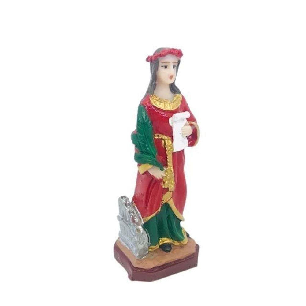 Imagem Santa Cecília Em Resina 7 Cm