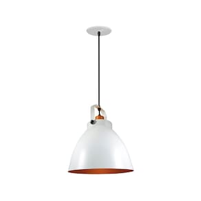 Lustre Pendente Taschibra Navy Preto E27 Bivolt Branco