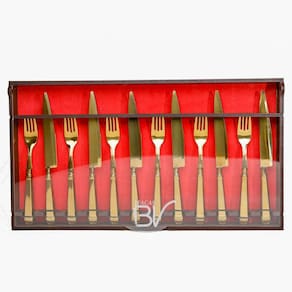 Jogo de Talheres BV Premium Dourado 12 Peças