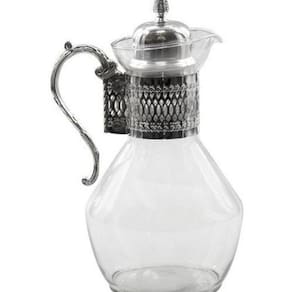 Chaleira De Vidro E Metal Super Luxo 27 X 14