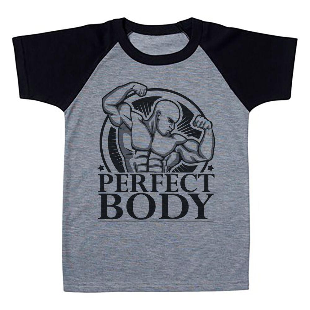 Camiseta Infantil Raglan Perfect Body