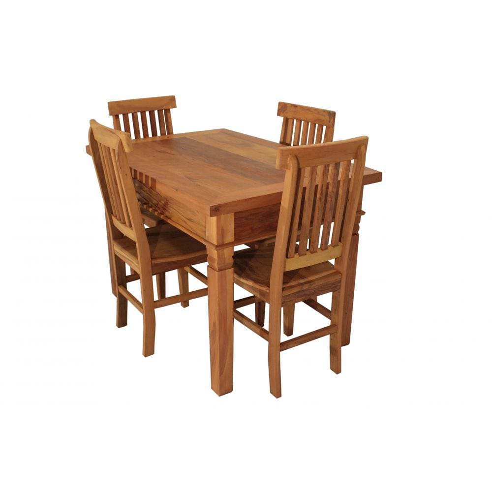 Mesa Chipre Mineira 120x80cm + 4 cadeiras Chipre - Peroba Rosa