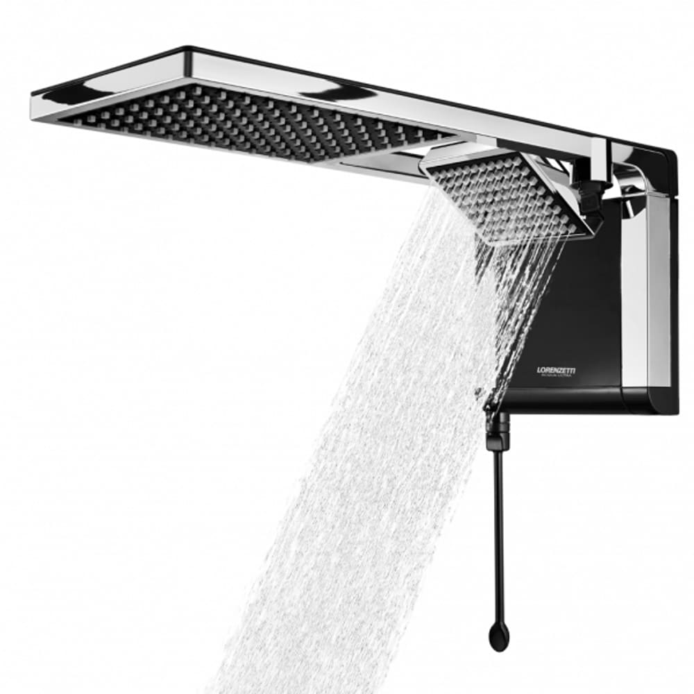 Chuveiro Lorenzetti Acqua Duo Preto Cromado