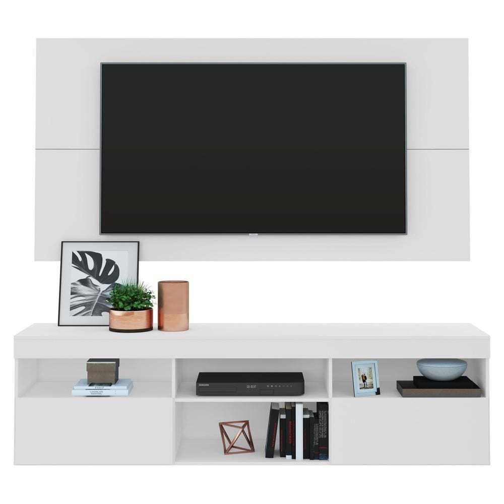 Rack com Painel para TV até 65” Multimóveis Flórida FG3059 Branco