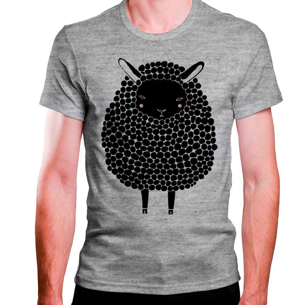 Camiseta Masculina Ovelha Bolinhas Preta