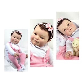 Bebe Reborn Maddie Realista Menina Tecido Linda Perfeita