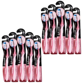 Kit 10 Escova Dental Macia Johnson`s Reach Comfort Clean 40 Grande