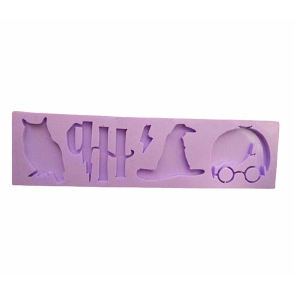 Molde De Silicone Harry Potter Logo Chapéu Rosto Coruja