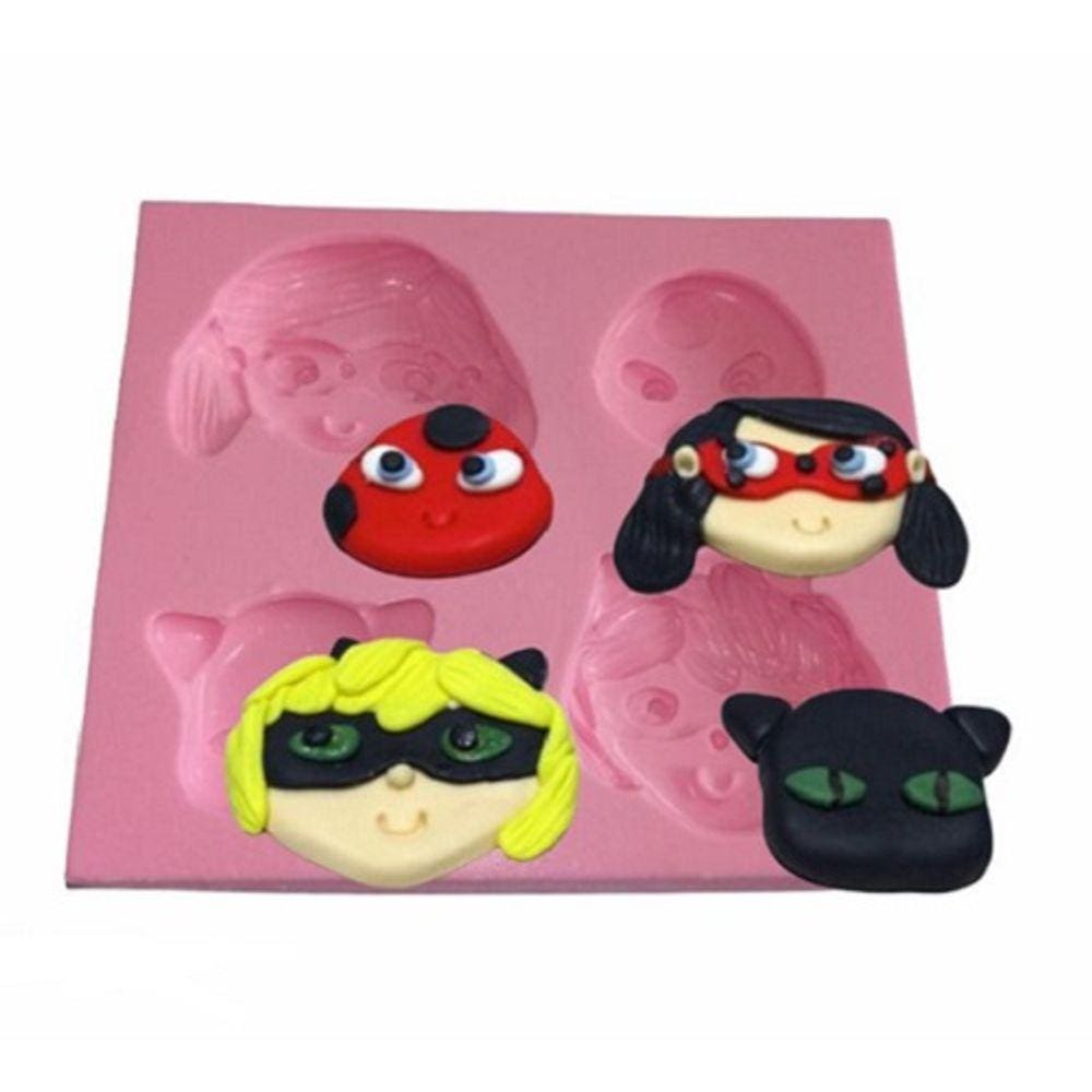 Molde De Silicone Ladybug Joaninha Gato