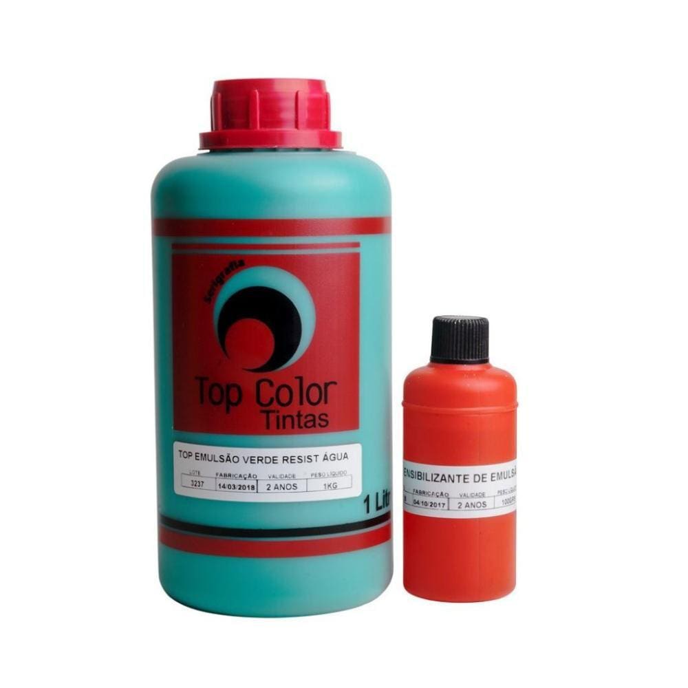 Emulsão Verde para Telas de Serigrafia Top Color com Sensibilizante  (1kg)