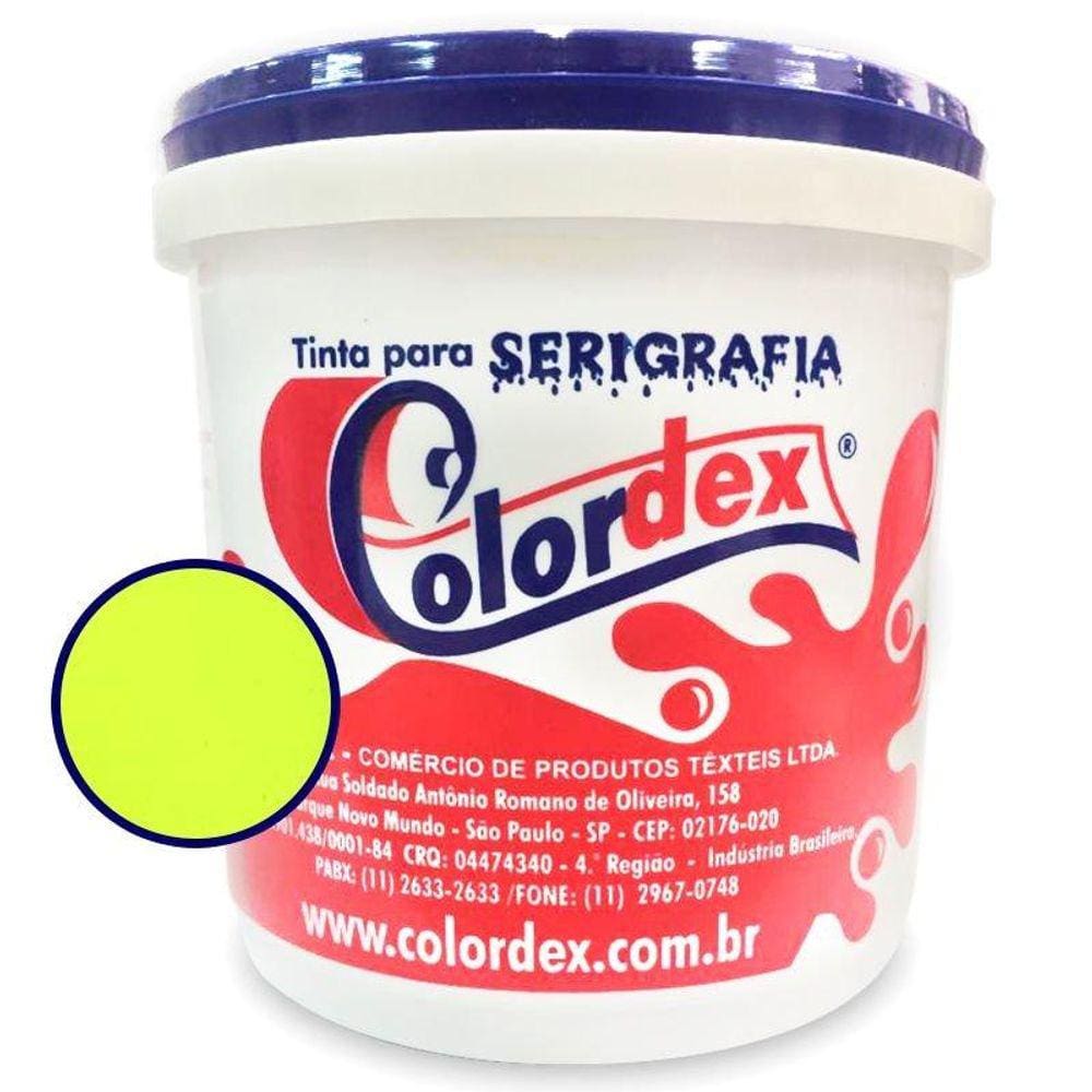 Tinta para Serigrafia Colordex Plastcolor Amarelo Fluor (900ml)