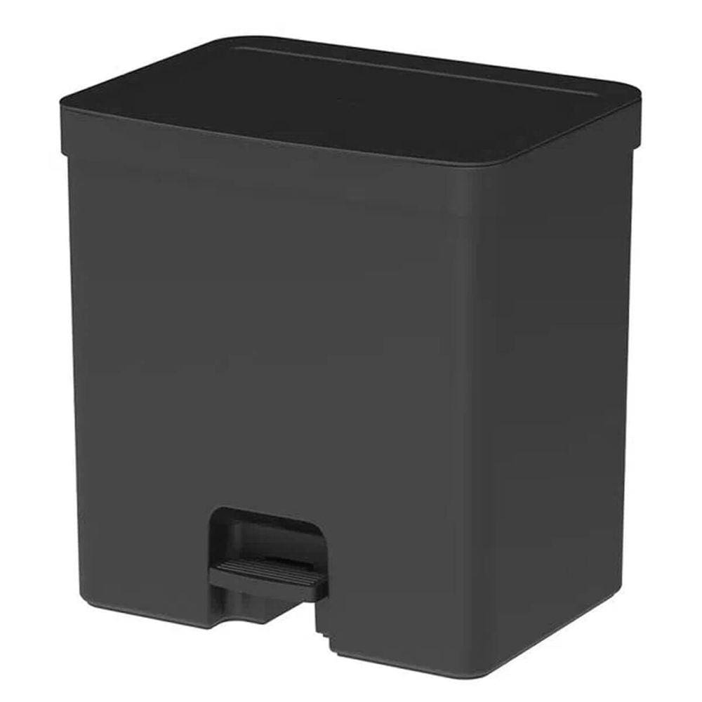 Lixeira com Pedal e com Tampa 20 Litros OU Trium Preto Fosco