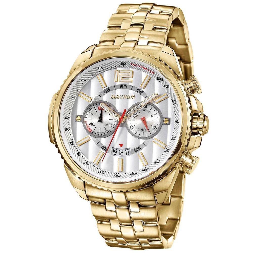 Relógio Magnum Masculino Ref: Ma32229h Cronógrafo Dourado