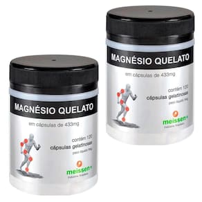 Kit 2 Unids Magnésio Quelato 120 Capsulas 433Mg Meissen