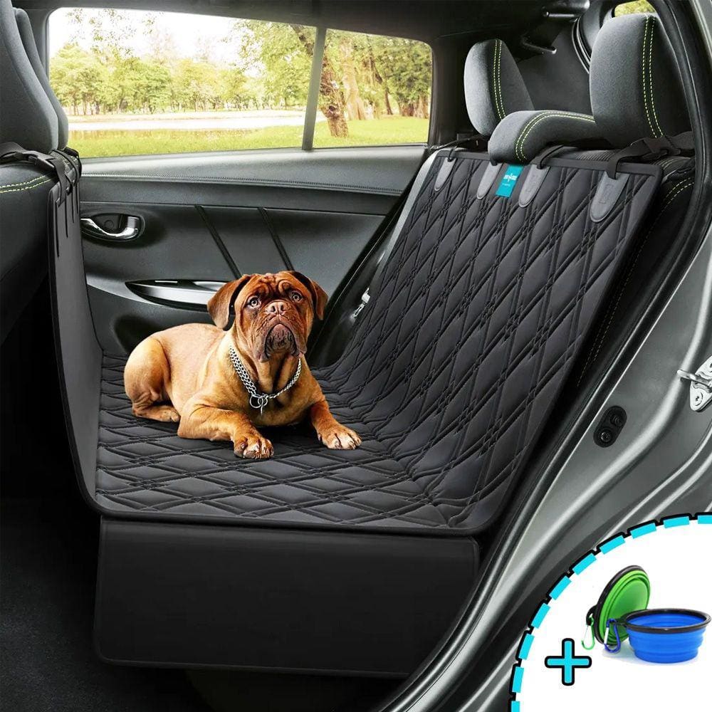 Capa Pet Protetora de Banco Impermeavel + 2 Comedouros Retrátil