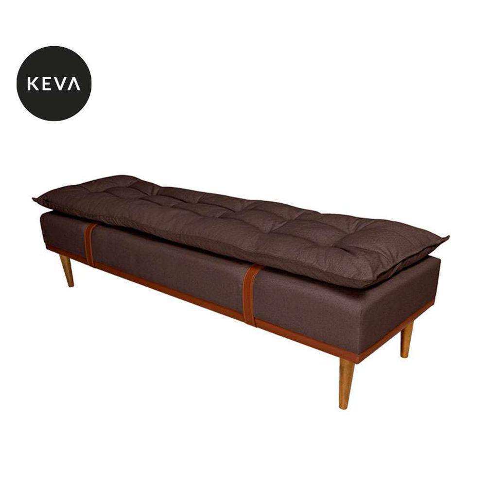 banco 2 lugares drop marrom e l 140 cm