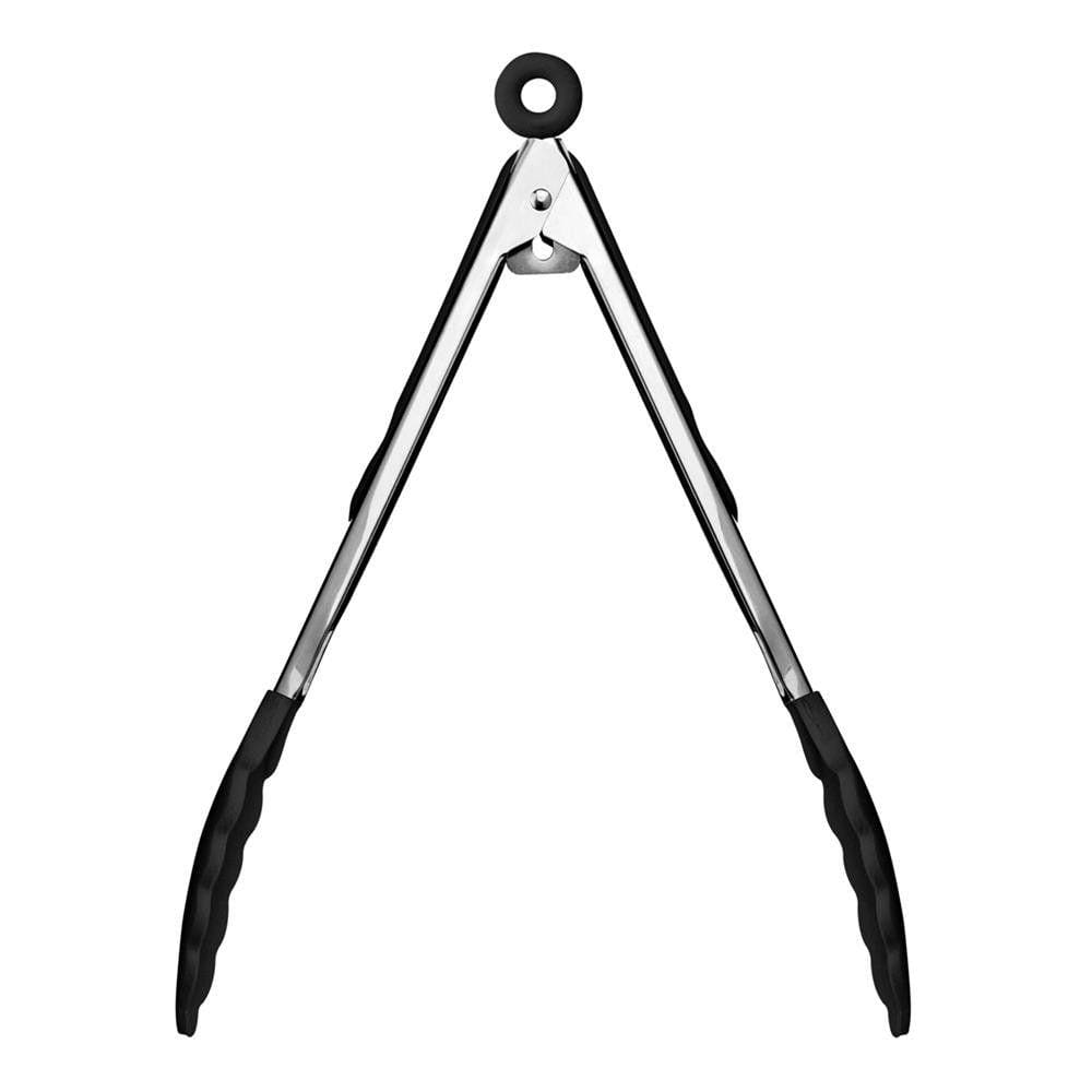 Pegador de Alimentos Multiuso em Inox e Silicone 30cm Preto Up Home - UD190
