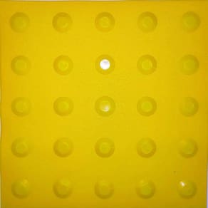 Piso tátil Alerta PVC Amarelo 16 peças 25x25cm Nbr9050
