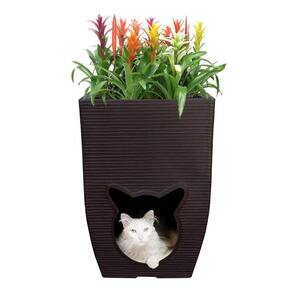 Vaso De Planta Com Casa Caminha De Gato Pet Cat Cave 60X40