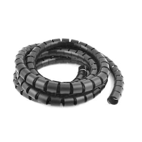 Organizador De Fios Cabos Espiral 3/4 Preto 1 Metro