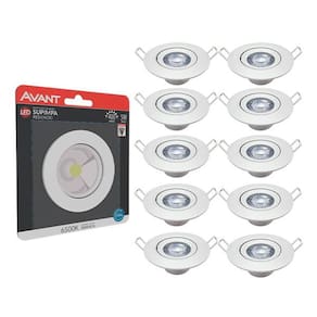 Kit 10 Spot 7w 4000K Led Direcional Embutir Gesso Teto Avant