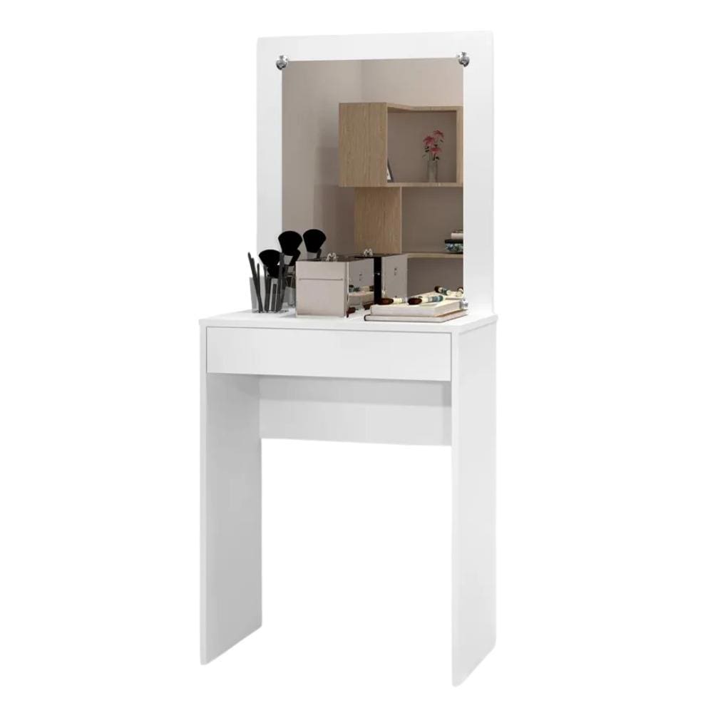Penteadeira Sofie Com Espelho 1 Gaveta Branco