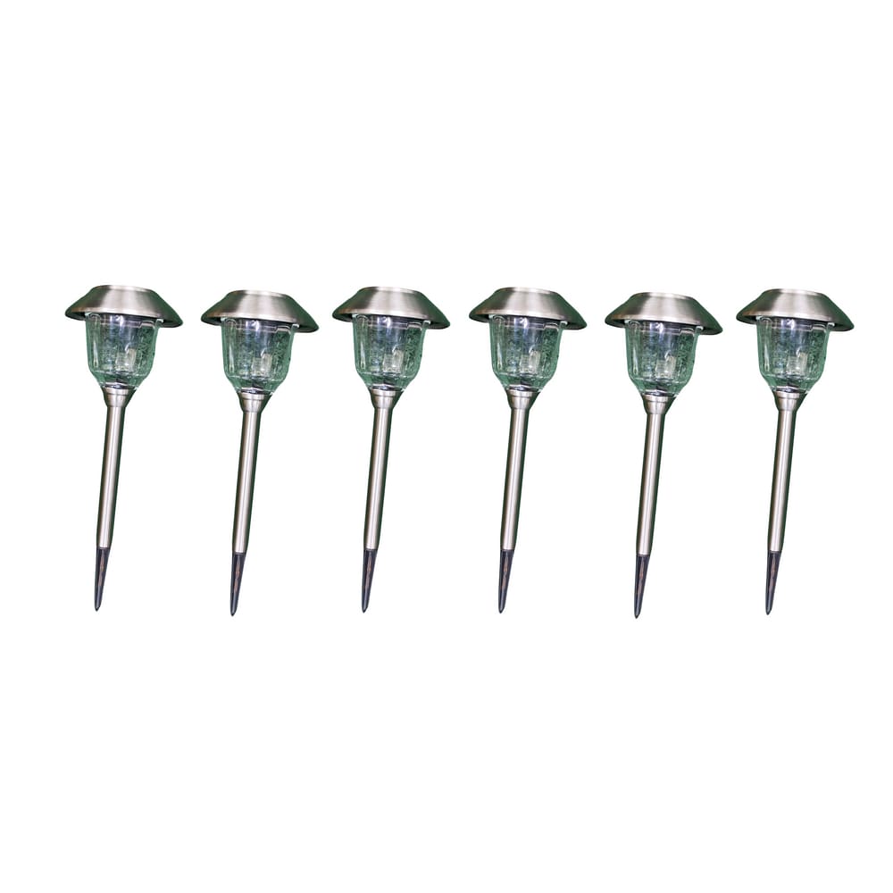 Kit 5 Espeto Led Solar Premium Inox Grande 12 Lumens 46x15cm