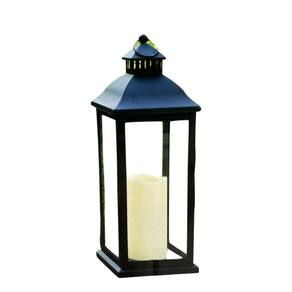 Porta Vela Lanterna Decorativa Com Pilha - 54x20x20cm