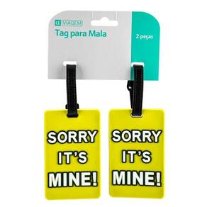 Tag Para Identificação de Malas Le com 2 Peças Amarelo