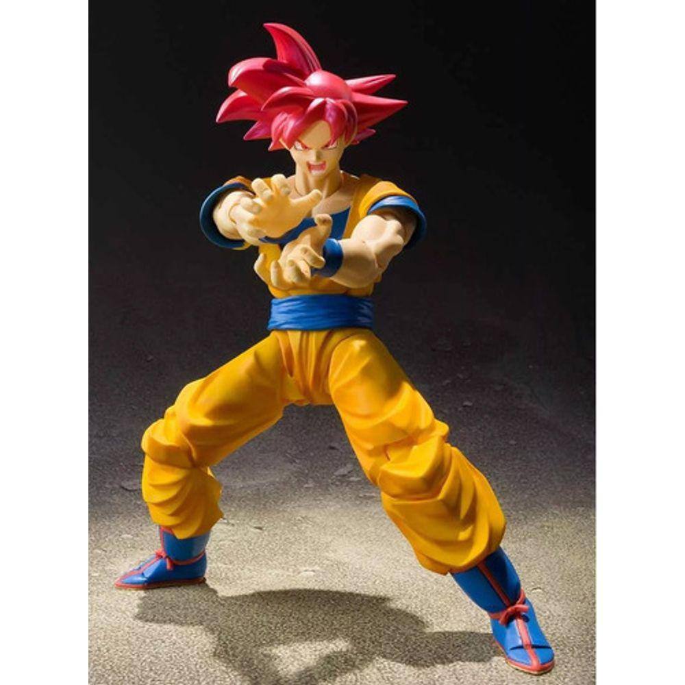 Boneco Dragon Ball Super Saiyan Blue Goku Articulado Bandai