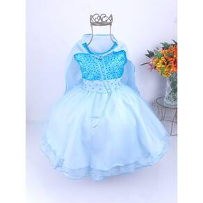 Vestido Cinderela Frozen Infantil de Princesa Daminha Formatura Aniversário