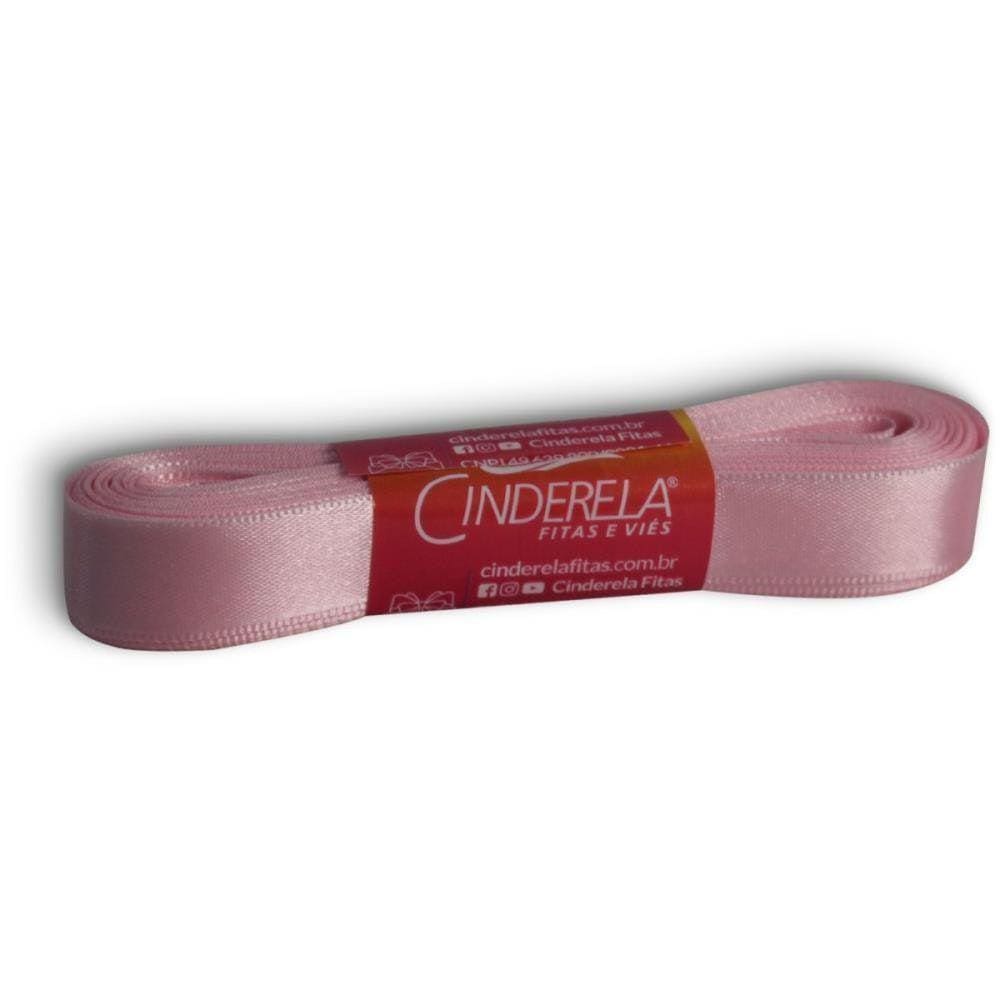 Fita De Cetim 15Mm Com 10 Metros Rosa